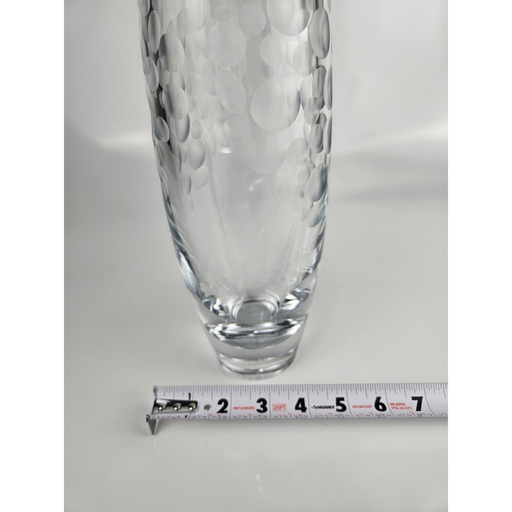 Bohemia Crystal Vase‎ Inverted Bubbles Czech Republic Original Box Elegant! - Picture 12 of 15